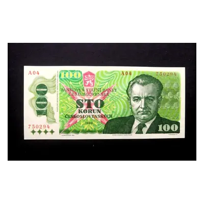 100 korun 1989 vzacna nizka serie A 04 Unc