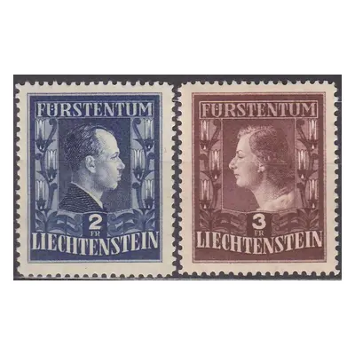 Liechtenstein - 1951 Královský Pár Mi. 304-305A - svěží - Luxusní