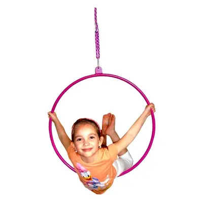 Aerial Hoop Závěsná obruč Závěsný kruh průměr 75 cm barva fialová