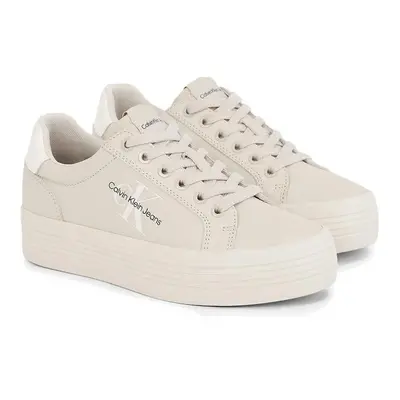 Béžové tenisky Calvin Klein Vulc flatform laceup lth pearl velikost 40