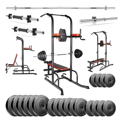 Posilovací sestava 157kg Činka Griffin 168CM stahovací kolejnice