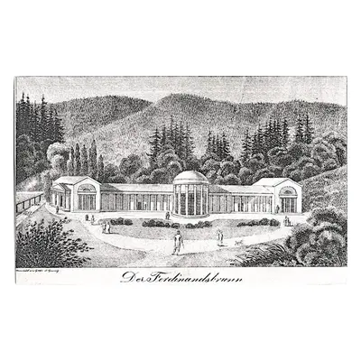 Mariánské Lázně Ferdinandsbrunn litografie 1828