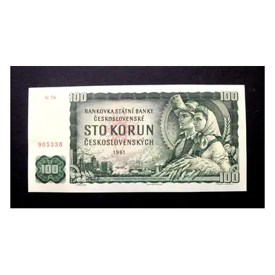 100 korun 1961 serie G 76 Top stav Unc