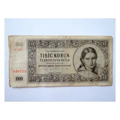 1000 Korun 1945 neperforováno.