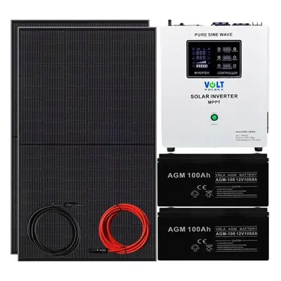 Solární Sada 230V 2500W 24V Panelový Měnič Solár