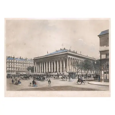 Paris Bourse kolor. litografie 1861