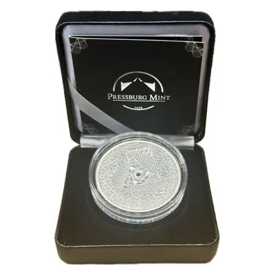 Stříbrná mince 1 Oz Magnum Opus 2022 Proof křišťály Swarovski