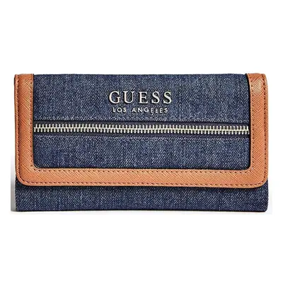 Dámská modrá peněženka Guess - Nikolai Slim Denim Wallet - 1399kč