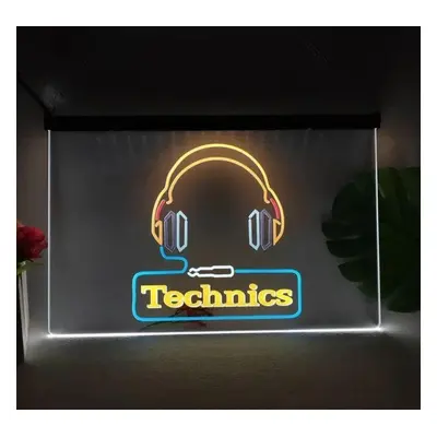 Technics - neonová Led cedule s dálkovým ovladačem