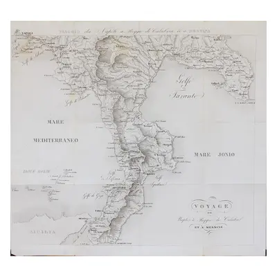 Neapol Calabria a okolí litografie (1860)