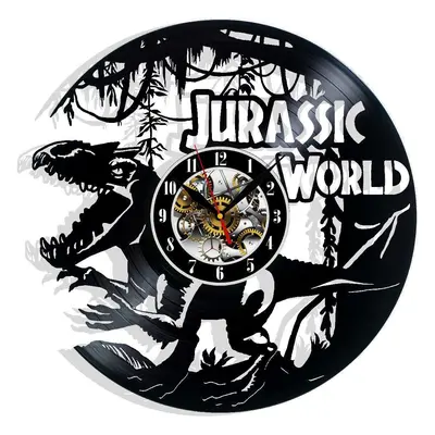 Jurassic World - nástěnné hodiny vinyl retro Jurský svět Jurský park