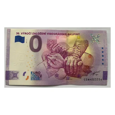 0 Euro Souvenir bankovka 30. Výročí založení Visegrádské skupiny