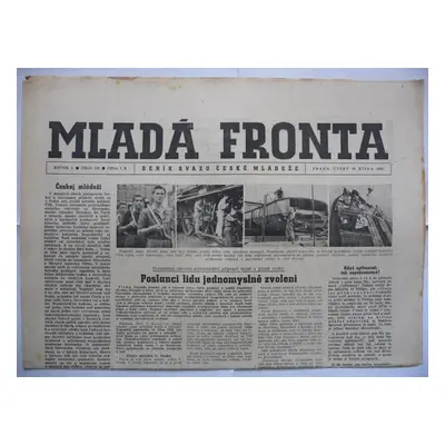 Staré noviny - Mladá fronta - číslo 135. z 16. října roku 1945