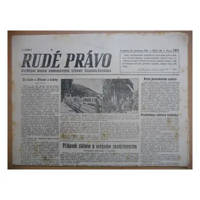 Staré noviny - Rudé Právo - z 15. prosince roku 1945