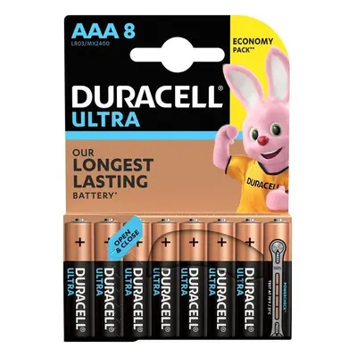 Baterie AAA/LR03 Duracell Ultra 8 ks blistr. Nové..