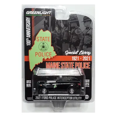 2021 Ford Police Interceptor - Maine State - Greenlight 1/64 (M51-17)