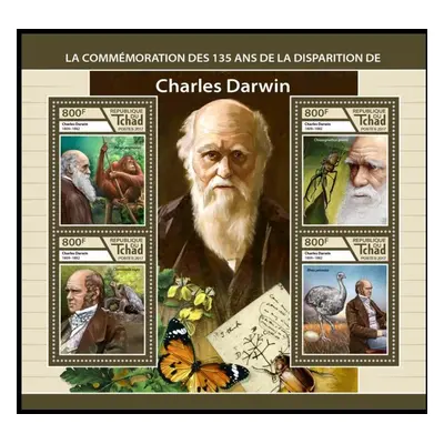 Čad 2017 Charles Darwin Mi 3151-54 Kat 13 2552