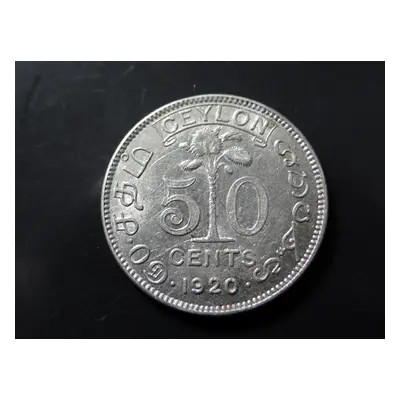 50 cents 1920 Ceylon.