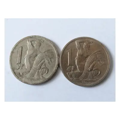 2x 1 Kčs 1924 1937