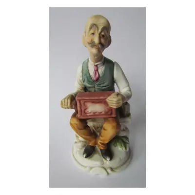 Vintage porcelánová figurka varhanního mlýnku v-16 cm