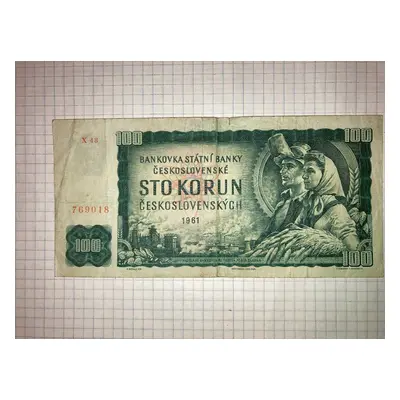 100 Kčs Sto Korun Československo 1961 Série X 48