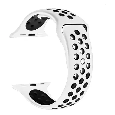 Řemínek pásek pro Apple Watch 38mm nebo 40mm Bílo-černý