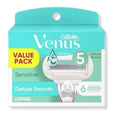 6 Gillette Venus Extra Smooth ( Embrace ) Sensitive 100% Original