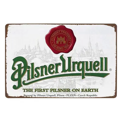 plechová cedule - Pilsner Urquell (Pivovar Plzeňský Prazdroj)