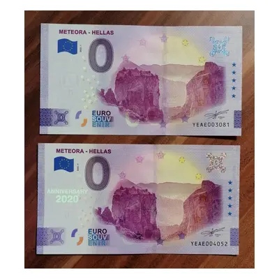 2x 0 Euro Meteora Hellas verze Normal Anniversary 2022