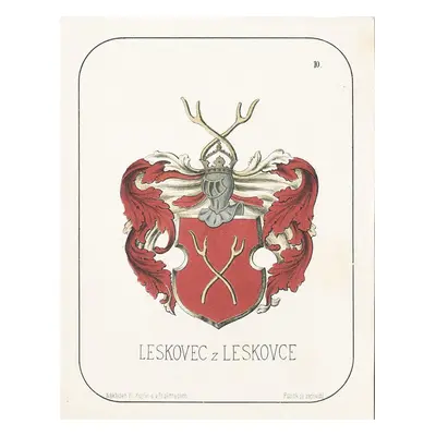 Leskovec z Leskovce chromolitografie 1880