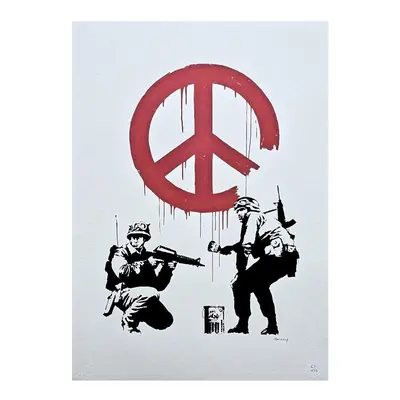 Banksy - Cnd soldiers 63/150 - limitovaná edice s certifikátem 50x70