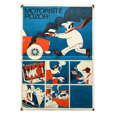 Plakát - Motoristé pozor -Prevence - autor Bape -r. 197 - 595x415cm