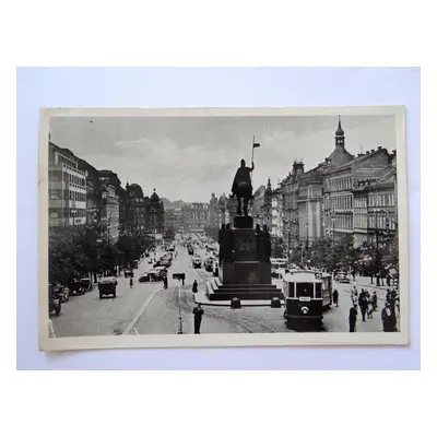 Praha - Václavské Náměstí Prošlá 1942.