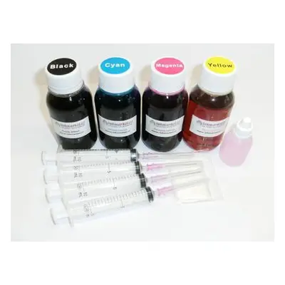 Sada inkoustů 4x100ml roztok pro Epson Stylus B Bx C Cx D Dx