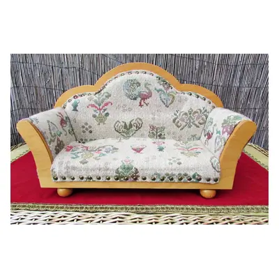 Krásné Velké Dřevěné Sofa - Gauč Pro Panenky /9990/ 50cm