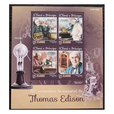 Svatý Tomáš 2016 Thomas Edison Mi 6546-49 Kat 12 1442