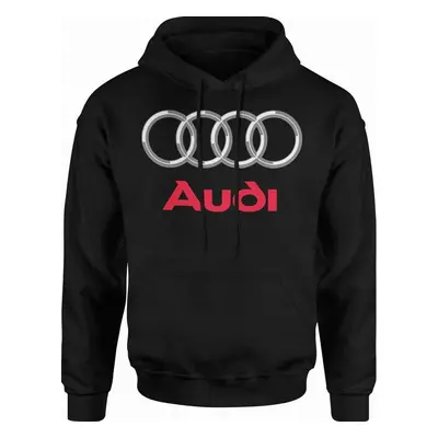 Pánská Mikina S Kapucí Audi Kroužky Logo vel. S - 3XL