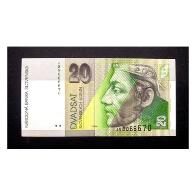 20 korun slovenskych 2001 serie J