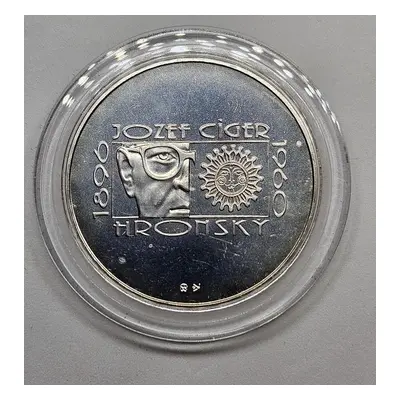 200 Sk 1996 - Jozef Cíger Hronský Ag 750/1000 34mm 20g Proof efekt