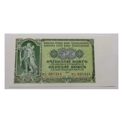 50 Kčs 1953 série Ha 001444 stav Unc