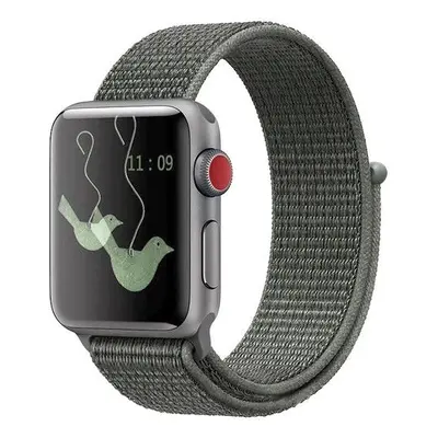 Nylon řemínek pásek pro Apple Watch 38 40mm nebo 42 44mm Tm. Zelelený