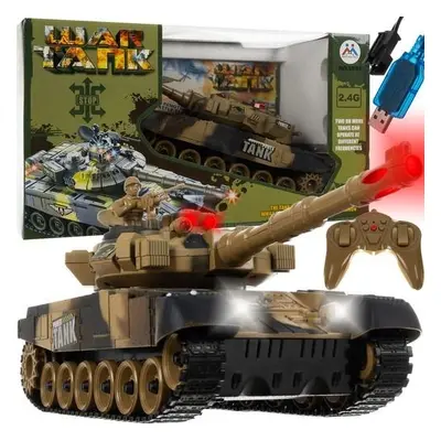 Řízený tank R/c na dálkové ovládání - světelné a zvukové efekty.