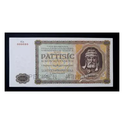 5000 korun 1944 perforovana stav 0