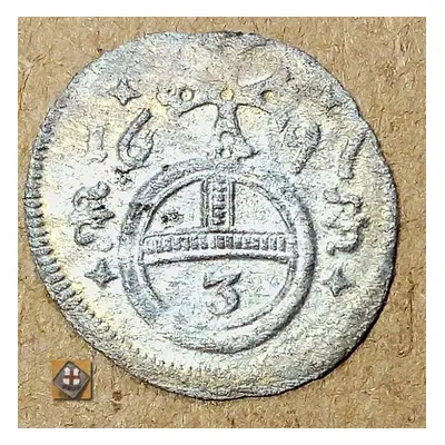 Bohemia Silesia 1697 - 3 Silver Pfennig (Leopold I) /VF