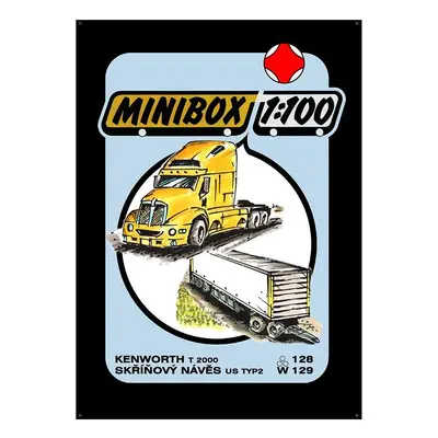 Minibox oficiální - W128-9 - Kenworth T 2000 Skříňový návěs Us typ 2