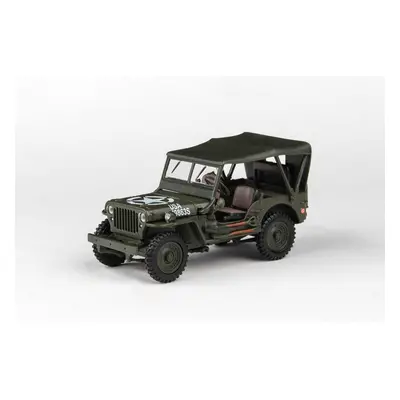 Cararama-hongwell 1/43 Jeep Willys 4X4 W Army Green Plátěná Střecha