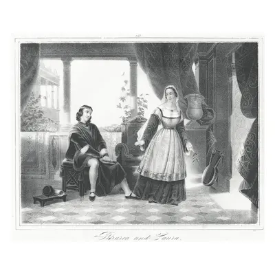 Petrarca a Laura de Noves litografie1845