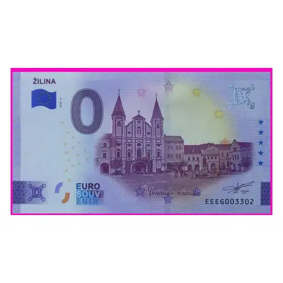 0 Euro souvenir bankovka Žilina 2024