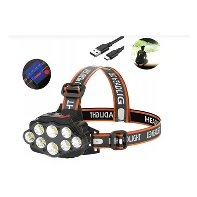 Čelovka Světlo Led Zoom 8 led dobíjecí baterie xj