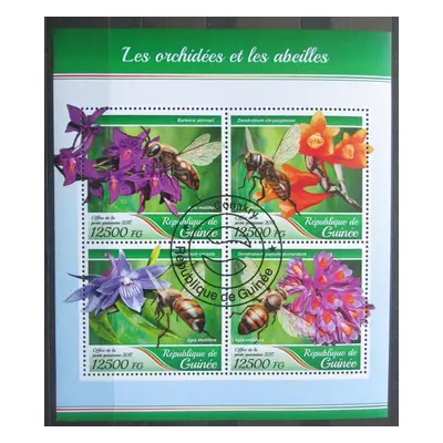 Guinea 2017 Orchideje a včely Mi 12540-43 Kat 20 2598